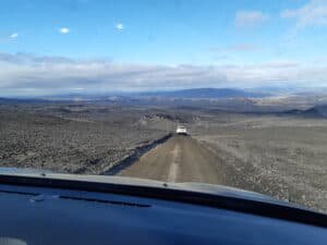 in macchina sull'Hekla