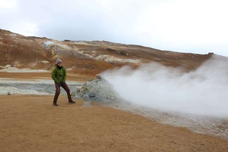 Geysir a Myvatn in Islanda