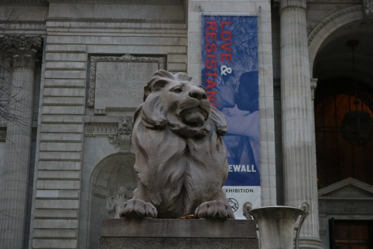 Leone della Public Library a New York