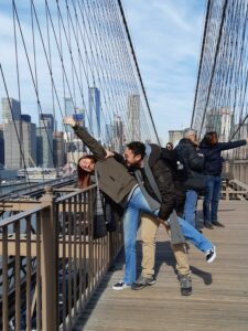 Foto divertente Ponte di Brooklyn