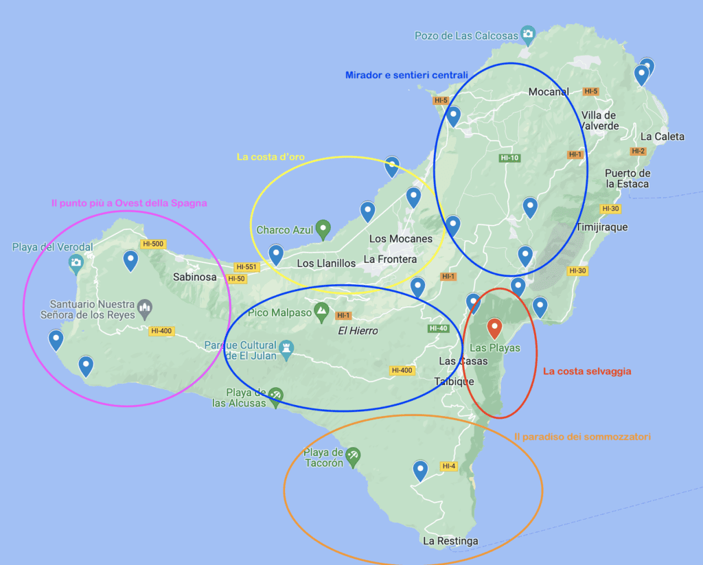 Mappa di El Hierro personalizzata